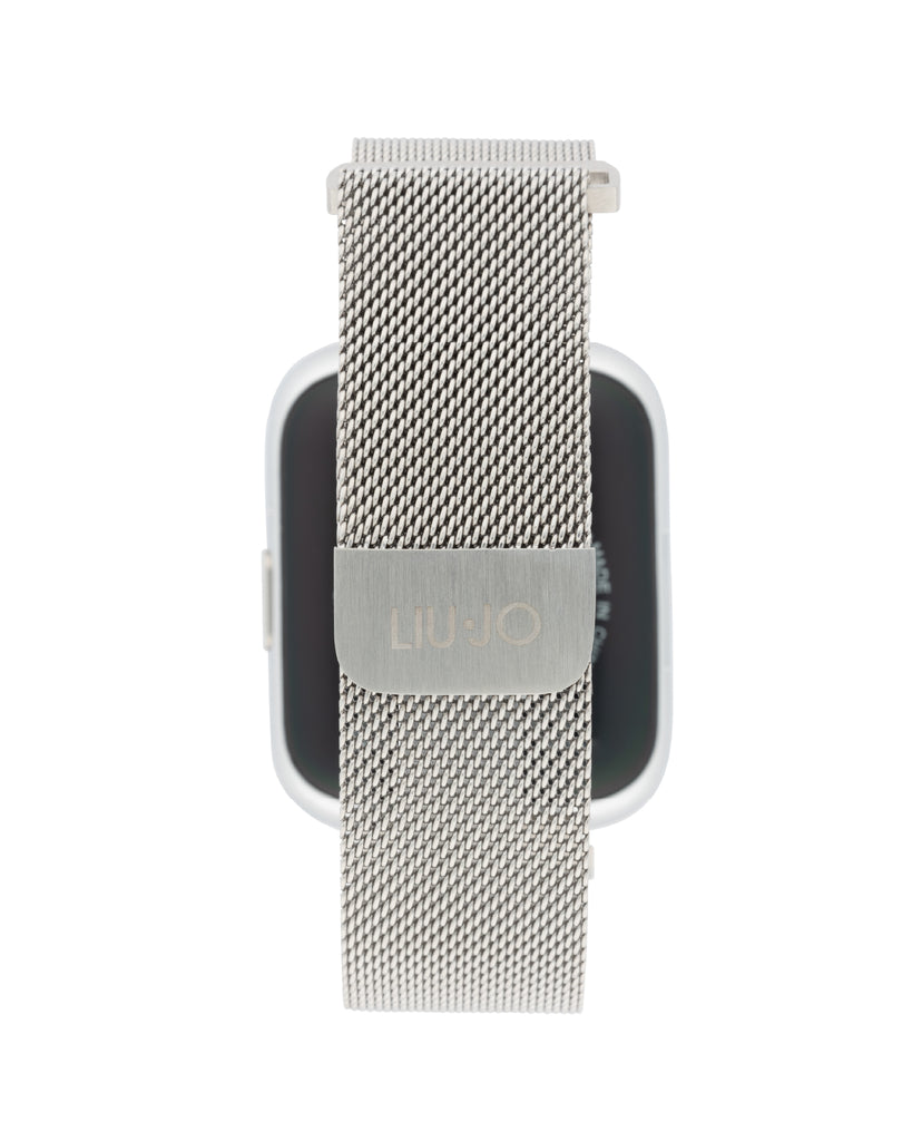 Orologio unisex Liu Jo Smartwatch Voice Slim con cassa 36X44 mm in zinco e bracciale in acciao maglia Milano SWLJ081