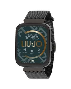 Orologio unisex Liu Jo Smartwatch Voice Slim con cassa 36X44 mm in zinco e bracciale in acciao nero maglia Milano SWLJ082