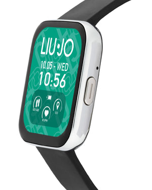 Orologio unisex Liu Jo Smartwatch Voice Slim con cassa 36X44 mm in zinco e cinturino in silicone nero SWLJ087