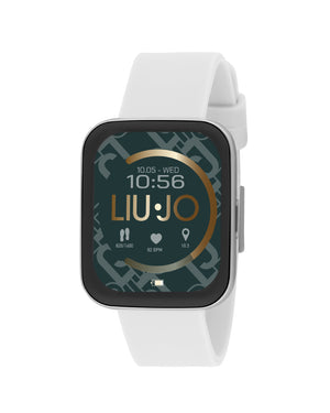 Orologio unisex Liu Jo Smartwatch Voice Slim con cassa 36X44 mm in zinco e cinturino in silicone bianco SWLJ088