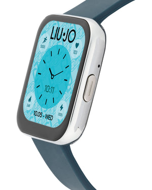 Orologio unisex Liu Jo Smartwatch Voice Slim con cassa 36X44 mm in zinco e cinturino in silicone blu SWLJ090