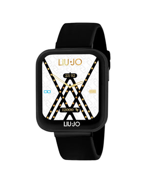 Orologio della collezione Liu Jo Smartwatch Voice unisex con cassa in alluminio di colore nero e cinturino in silicone nero SWLJ107