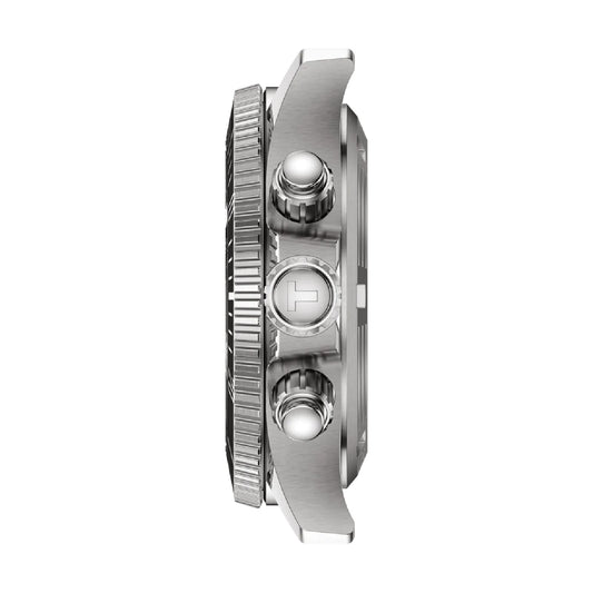 Orologio cronografo uomo Tissot Seastar acciaio quadrante nero MISURA UNICA