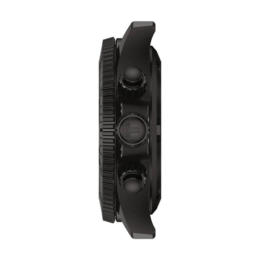 Orologio cronografo Tissot in acciaio e silicone di colore nero MISURA UNICA