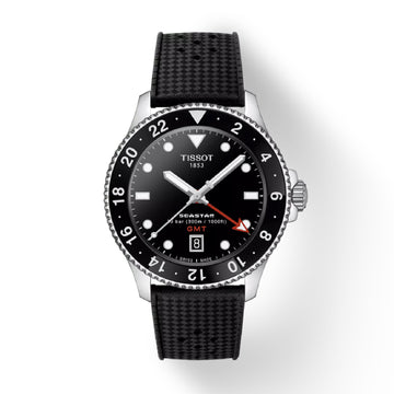 Orologio solo tempo Tissot in acciaio 316L nero e argento MISURA UNICA