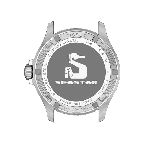 Orologio solo tempo Tissot in acciaio 316L nero e argento MISURA UNICA