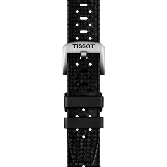 Orologio solo tempo Tissot in acciaio 316L nero e argento MISURA UNICA