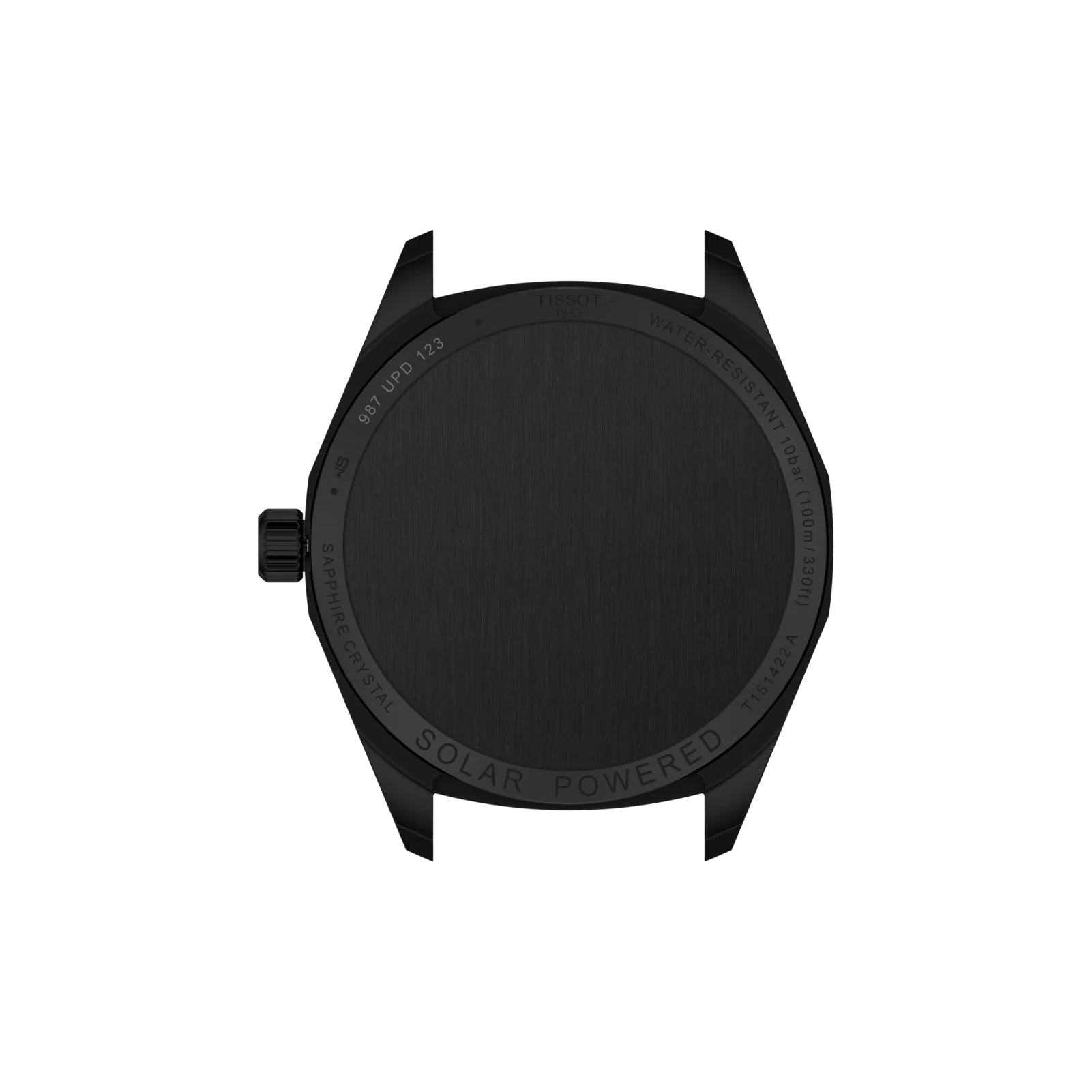 Orologio a energia solare solo tempo Tissot in PVD nero e quadrante nero MISURA UNICA