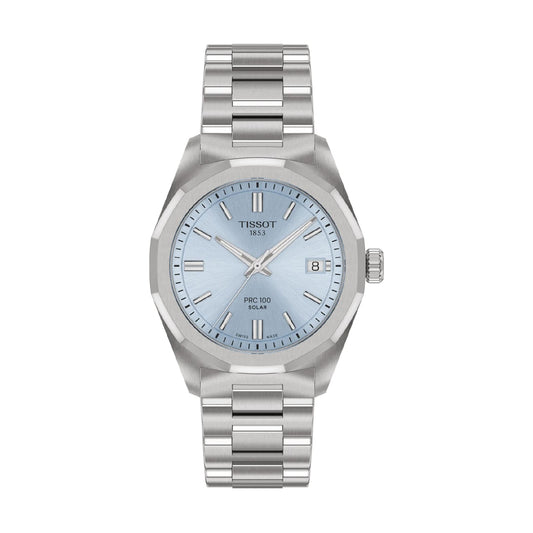 Orologio solo tempo Tissot carica solare quadrante azzurro MISURA UNICA