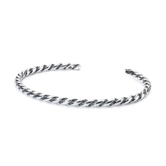 Bracciale bangle da donna Trollbeads in argento a spirale M