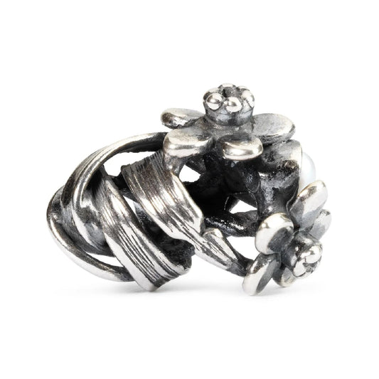 Beads da donna Trollbeads argento giunchiglia con perla MISURA UNICA