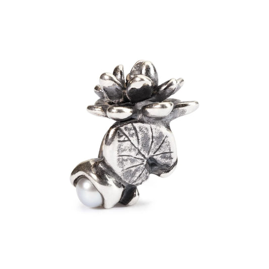 Beads da donna Trollbeads in argento ninfea con perla MISURA UNICA