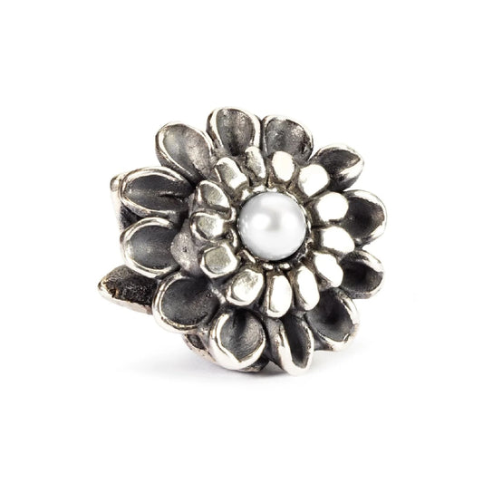 Beads da donna Trollbeads argento crisantemo con perla MISURA UNICA