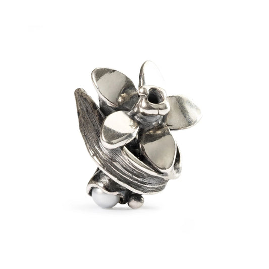 Beads da donna Trollbeads argento narciso con perla MISURA UNICA