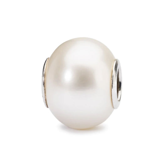 Beads da donna Trollbeads in argento con perla bianca MISURA UNICA