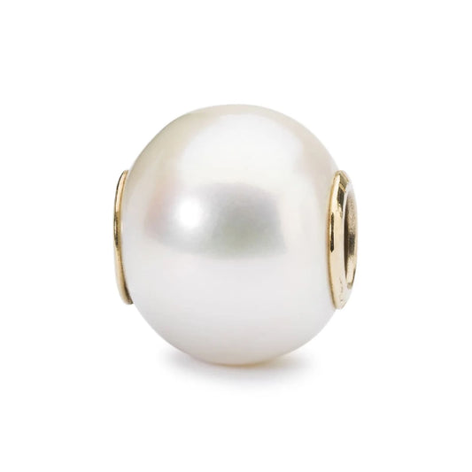 Beads Trollbeads in oro giallo 18kt con perla naturale MISURA UNICA