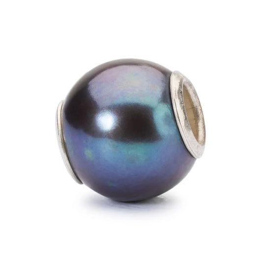Beads da donna Trollbeads in argento con perla scura MISURA UNICA