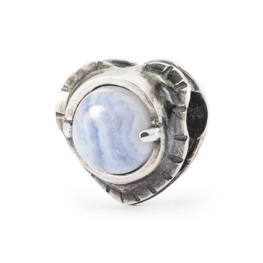 Beads da donna Trollbeads in argento a cuore con agata MISURA UNICA
