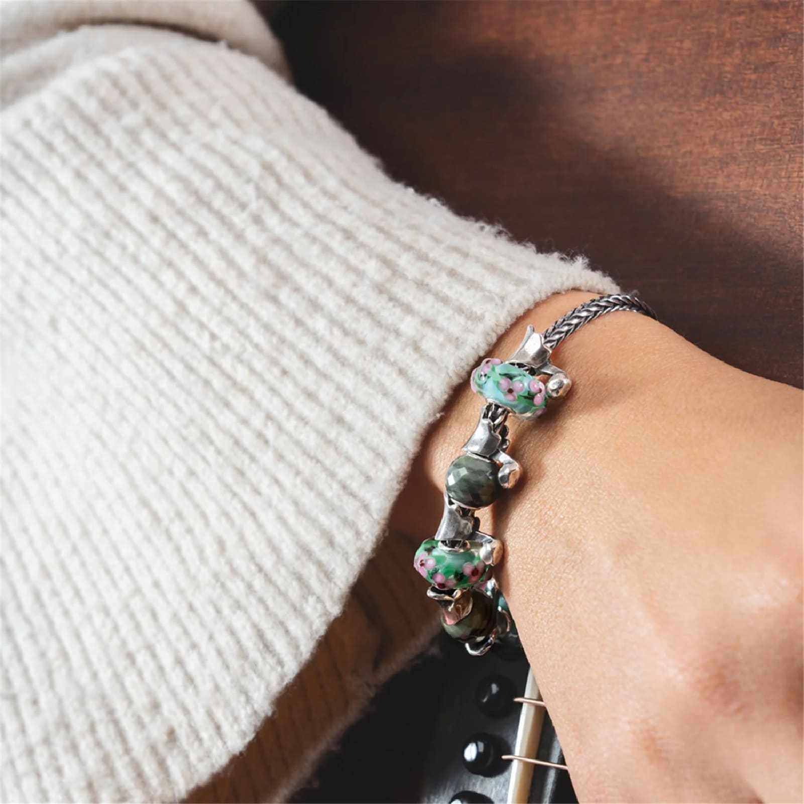 Beads da donna Trollbeads in argento con nota musicale MISURA UNICA