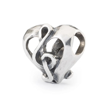 Beads da donna Trollbeads in argento con nota e cuore MISURA UNICA
