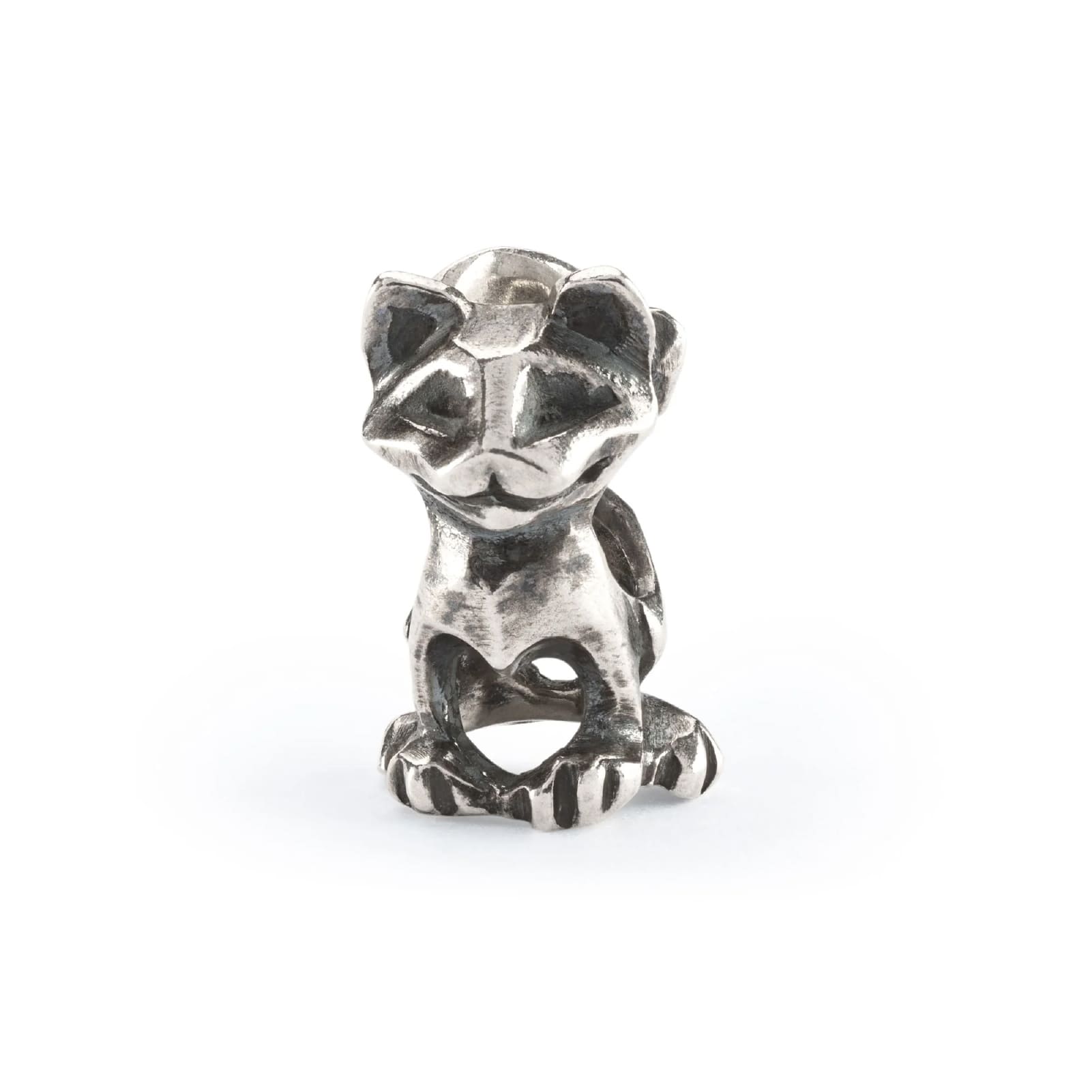 Beads da donna Trollbeads in argento con gatto e cuore MISURA UNICA