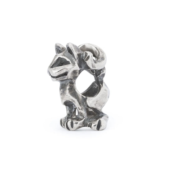 Beads da donna Trollbeads in argento con gatto e cuore MISURA UNICA