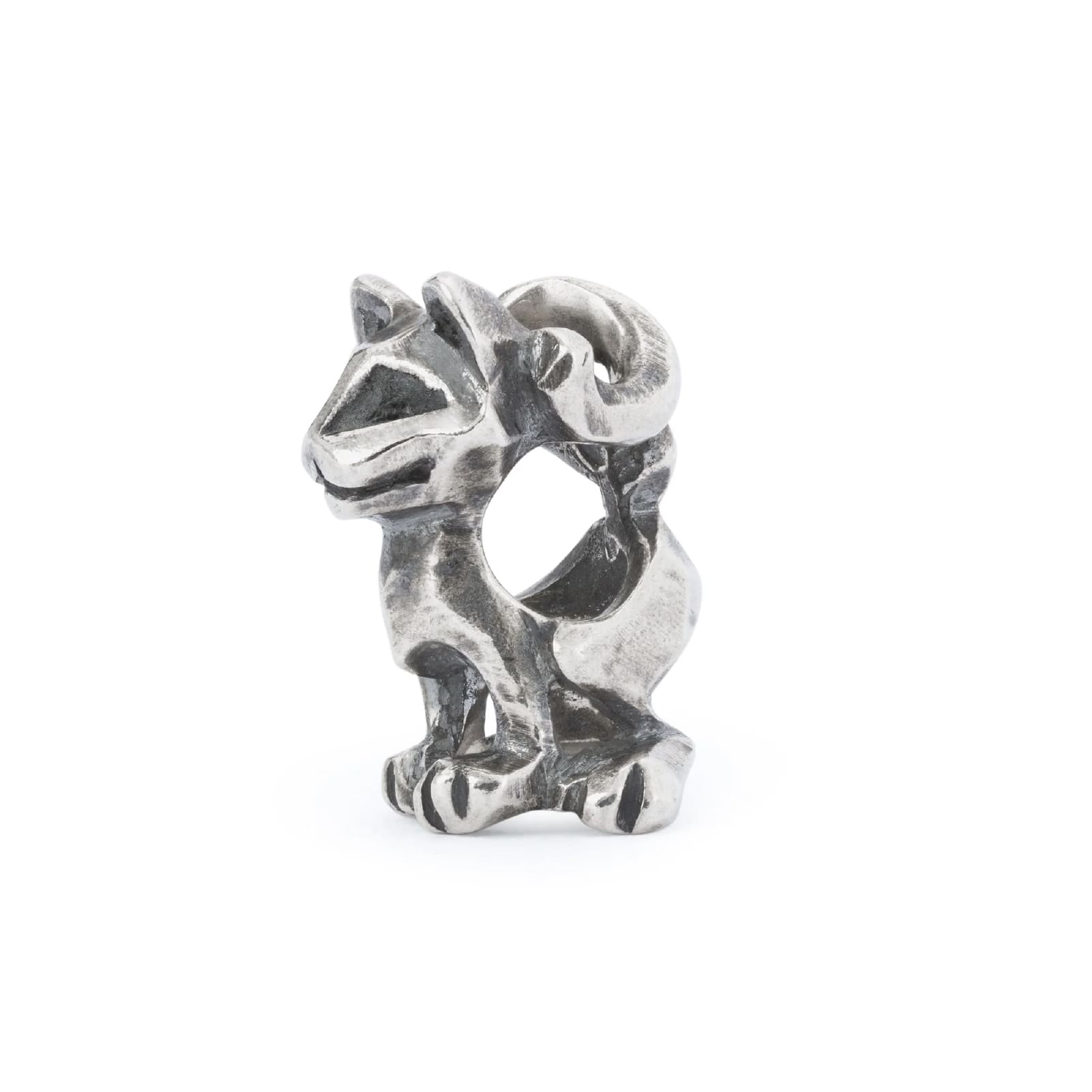 Beads da donna Trollbeads in argento con gatto e cuore MISURA UNICA