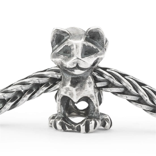 Beads da donna Trollbeads in argento con gatto e cuore MISURA UNICA