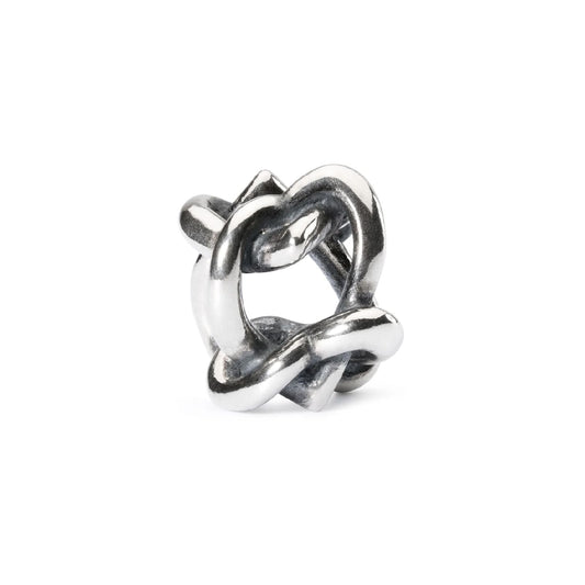 Beads da donna Trollbeads in argento con cuori incrociati MISURA UNICA