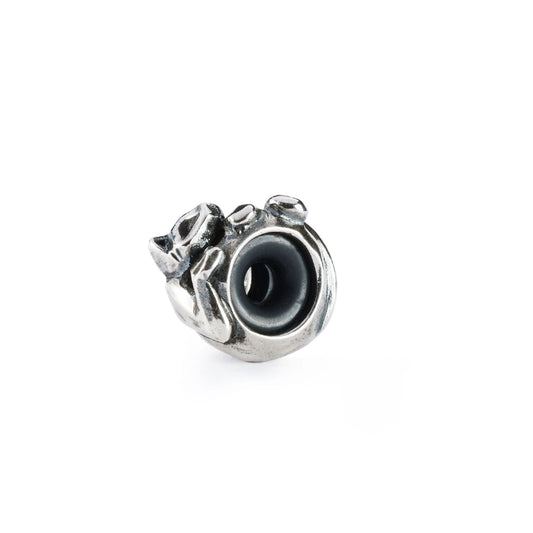 Stop Trollbeads in argento rilassato con gommino interno MISURA UNICA