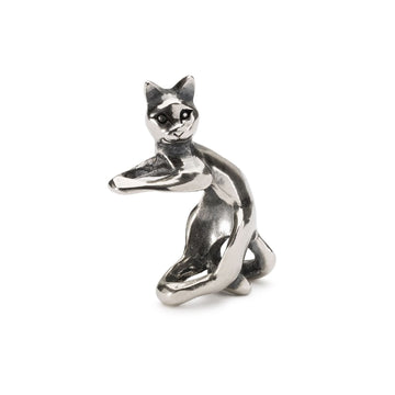 Beads donna Trollbeads argento a forma di gatto giocoso MISURA UNICA