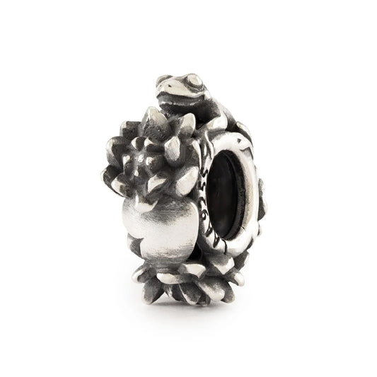 Stop Trollbeads in argento con ranocchia e gommino MISURA UNICA