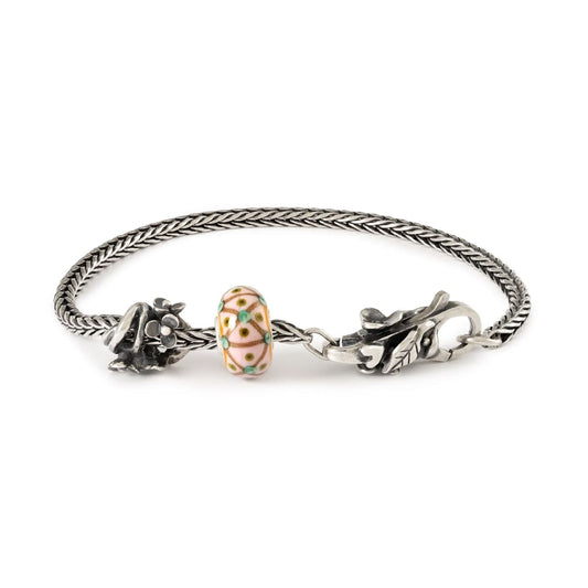 Bracciale Trollbeads in argento con due beads e chiusura 17 cm