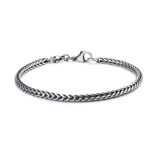 Bracciale Trollbeads in argento con catena coda di volpe 14 cm