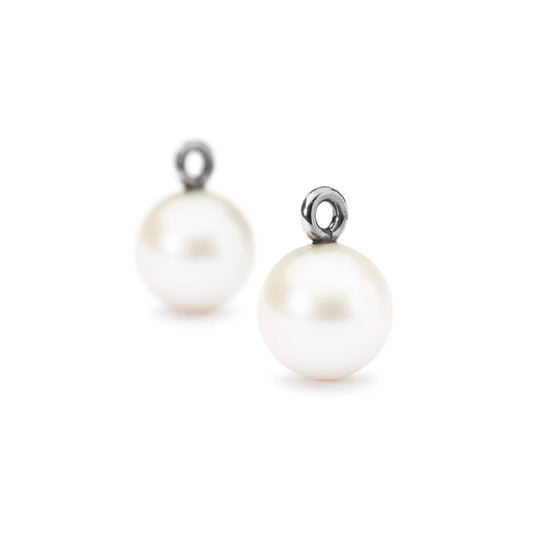 Beads per orecchini Trollbeads in argento con perle MISURA UNICA