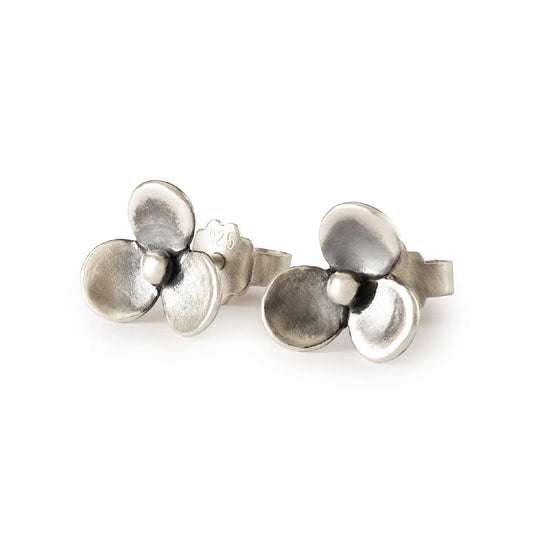 Orecchini a lobo Trollbeads in argento petali della poesia MISURA UNICA