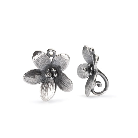 Beads per orecchini Trollbeads in argento fiore del vento MISURA UNICA