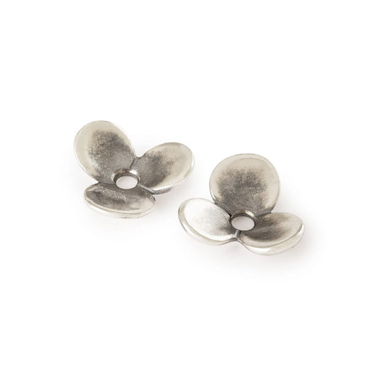 Beads per orecchini Trollbeads in argento petali poesia MISURA UNICA