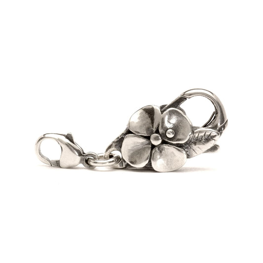 Chiusura moschettone Trollbeads argento a fiore grande MISURA UNICA