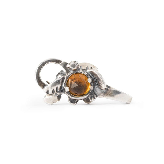 Chiusura moschettone Trollbeads con tartaruga e quarzo MISURA UNICA
