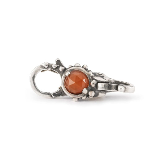 Chiusura moschettone Trollbeads con onice rosso MISURA UNICA