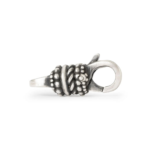 Chiusura moschettone Trollbeads argento con cordini MISURA UNICA