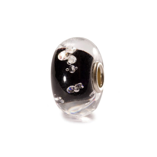 Beads colore nero Trollbeads in argento con 13 zirconi MISURA UNICA
