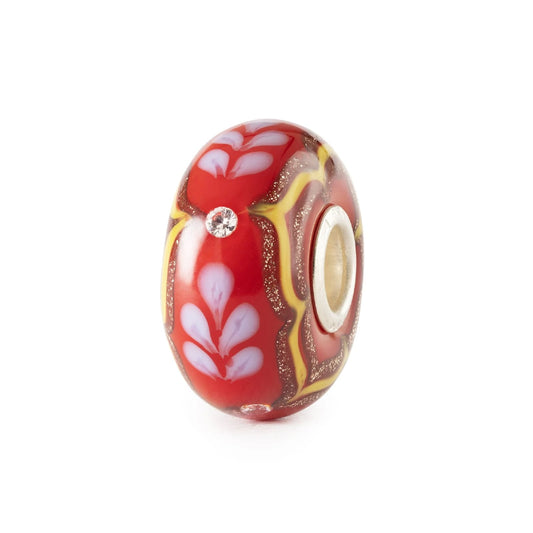 Beads da donna Trollbeads in argento luce di seta rubino MISURA UNICA