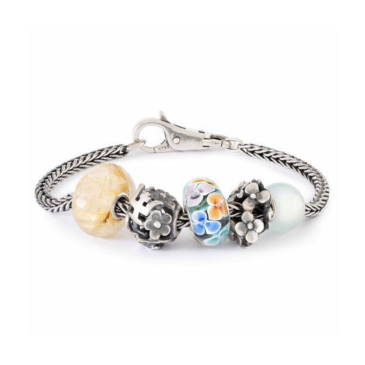 Beads da donna Trollbeads in vetro con fiori colorati MISURA UNICA