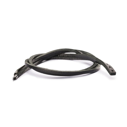 Bracciale multifilo Trollbeads realizzato in cuoio nero 36 cm