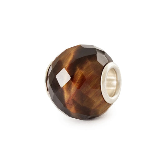 Beads Trollbeads occhio di tigre rotondo sfaccettato MISURA UNICA