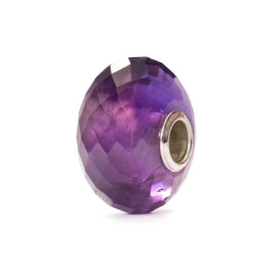 Beads Trollbeads con pietra viola di ametista sfaccettata MISURA UNICA