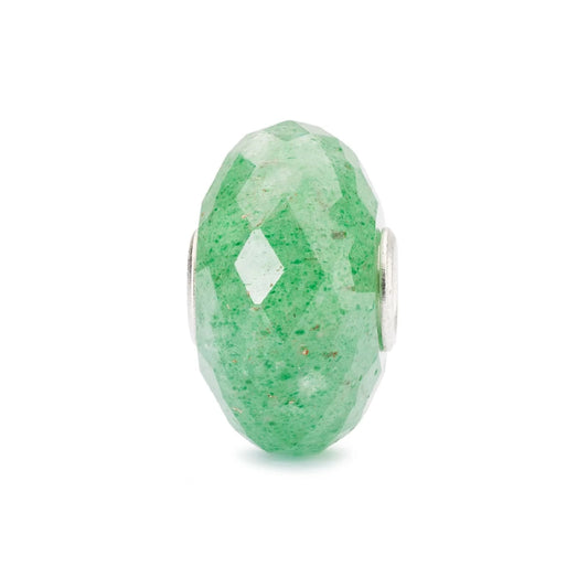 Beads Trollbeads con pietra avventurina verde sfaccettata MISURA UNICA