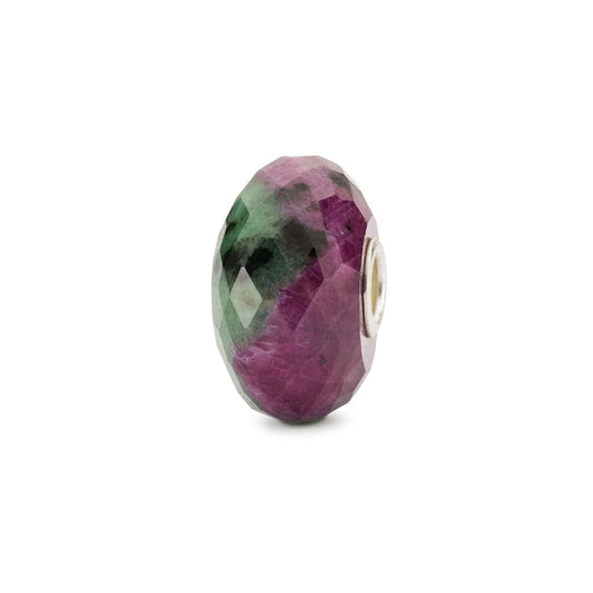 Beads donna Trollbeads con rubino zoisite sfaccettato MISURA UNICA